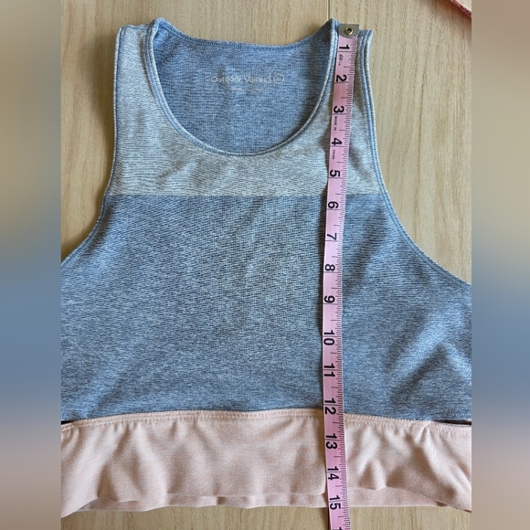 Outdoor Voices bra top, light blue and pink, size M - Picture 6 of 9